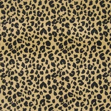 Chenille BLACK SPOT Animal Skin LEOPARD Safari Jungle Upholstery Fabric BTY