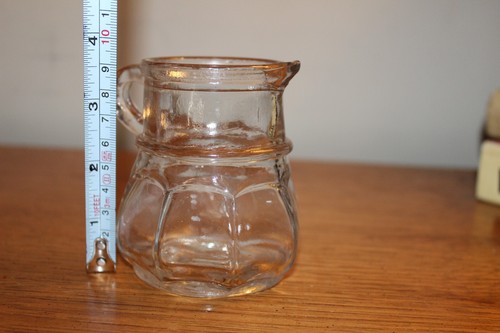 Vintage Small Clear Glass Syrup Creamer Pitcher - Picture 5 of 7