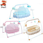 Electric Baby Crib Cradle Auto-Swing Infant Music Basket Sleeping Bed Remote