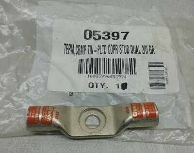 05397 Quick Magnalug 2/0ga Tin Plated Copper Lug Terminal Made In USA