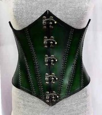 Medieval Leather Under-bust Corset, Viking Leather Corset, LARP Handmade Leather