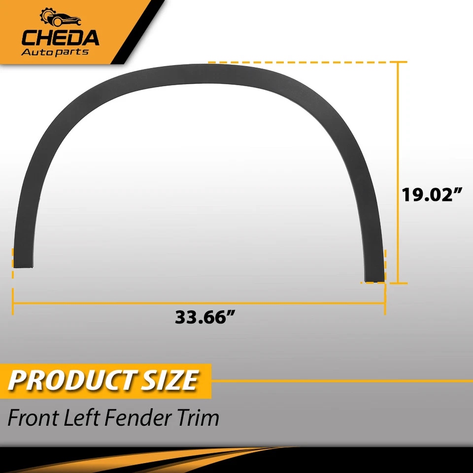 Ajuste para Mercedes Benz GLA250 2015-2020 moldura de guardabarros delantero izquierdo Foto 3 de 4
