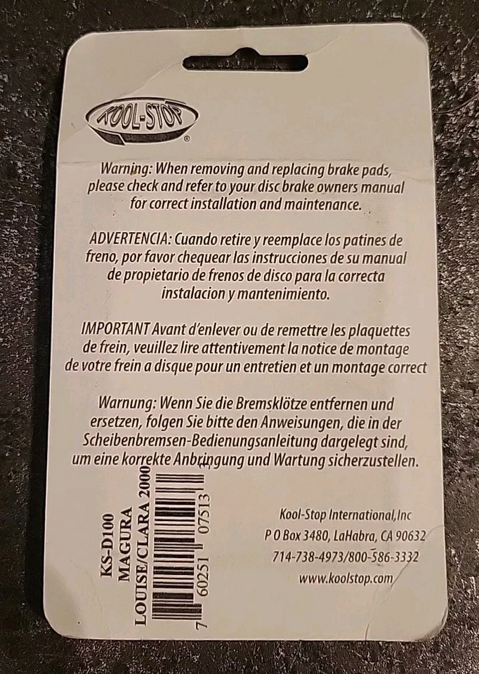 Zapatas de freno Koolstop D100 K/s Disc Mag Louise Clara 00 Louise Clara 2000 Magura Foto 4 de 4