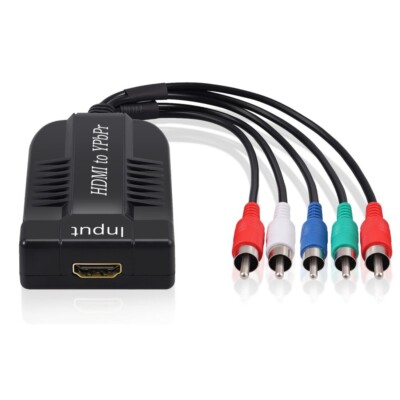 HDMI zu 1080P Video YPbPr 5RCA RGB Konverter Adapter R / L Audio Ausgang Neu