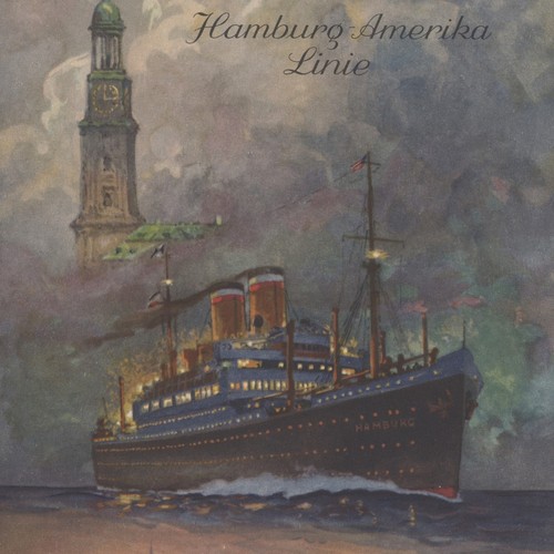 Menükarte Hamburg Amerika Linie Kongress Seemannsmission 1934 mit Autographen