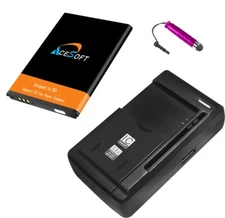 NEW 1500mAh Battery Universal Quick Velocity Charger Stylus f Coolpad Snap 3312A