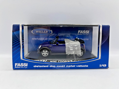 1/87 Welly Roadster Diecast model Mini cooper S Cabrio blue color