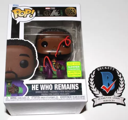 JONATHAN MAJORS SIGNED LOKI KANG HE WHO REMAINS FUNKO POP! 1062 BECKETT BAS COA