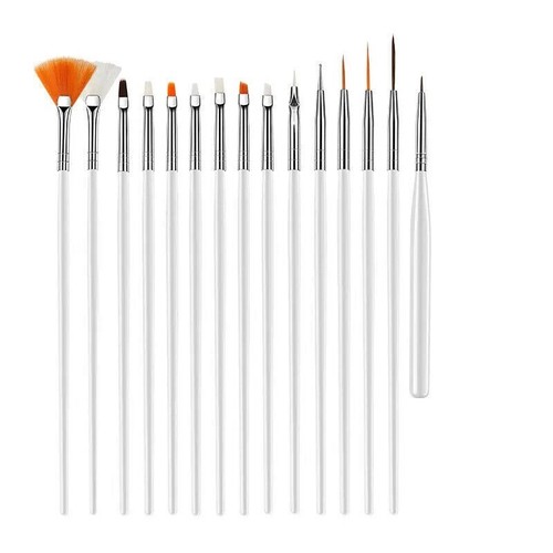 Nail Art Design Brushes Dotting Pen Tool Set Painting UV Gel Drawing Brush 15PCS - Picture 18 of 18