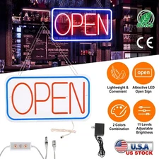 LED Open Sign Neon Light Dimmable for Restaurant Bar Shop Store Business Indoor