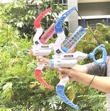 Pink Blue Water Bow Soaker Bubble Machine Toy for Outdoor Fun Birthday Gifts