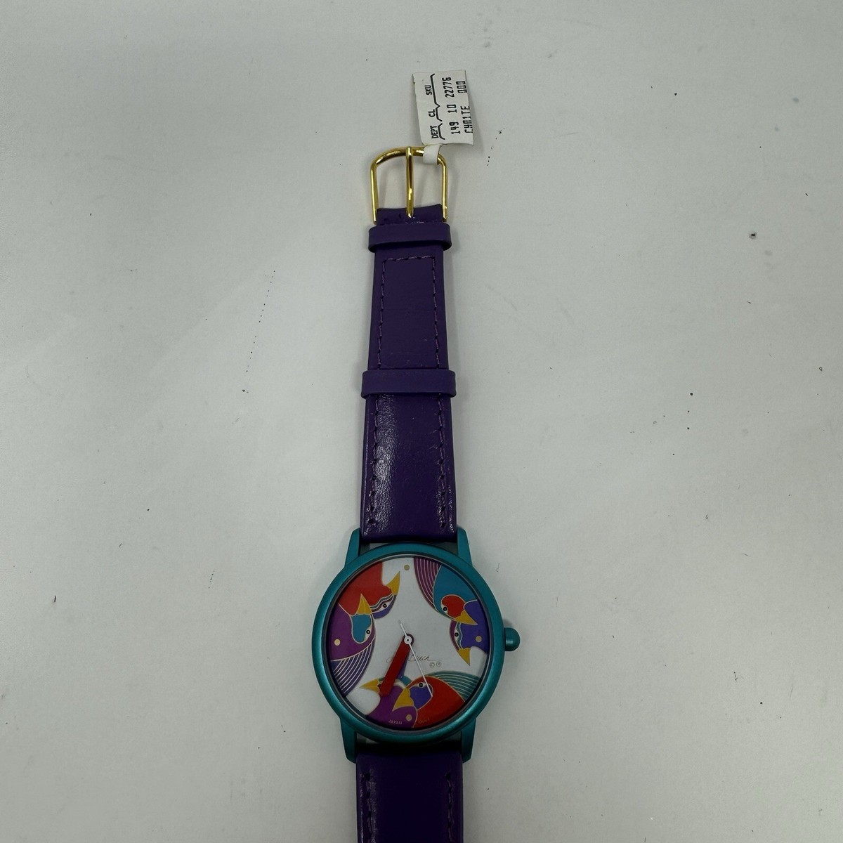 New Vintage Laurel Burch Watch Birds of Santorini Leather - Needs Battery New Vintage Laurel Burch Watch Birds of Santorini Leather  main image 2