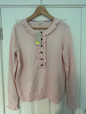 Boden Frill Detail Henley Jumper Size Brand New UK