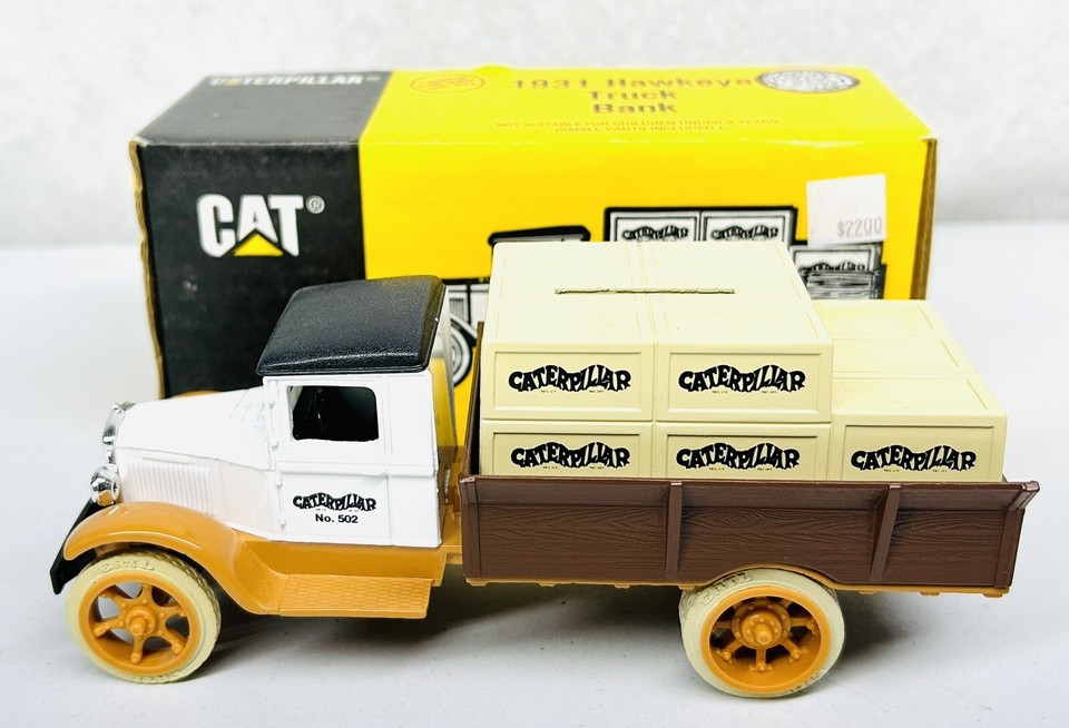 ERTL 1931 HAWKEYE CATERPILLAR CAT PARTS DELIVERY TRUCK BANK FARM TOY