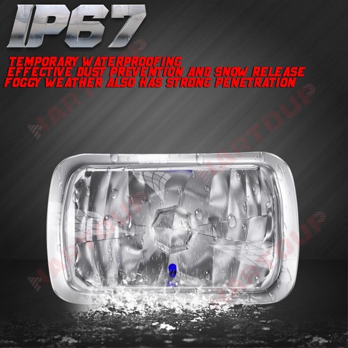 100W Pair 7x6 5x7 LED Headlight Hi/Lo For Chevy Express Cargo Van 1500 2500 3500 - Foto 3 di 19