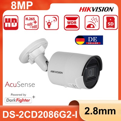 Hikvision DS-2CD2086G2-I 2.8MM 8MP 4K POE DarkFighter AcuSense Bullet IP Kamera