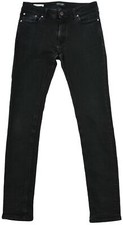 Jack & Jones Men's Jeans Denim Skinny Black Cotton Pocket Button Zip Size 31/34