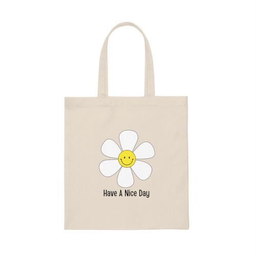 flower canvas tote bag