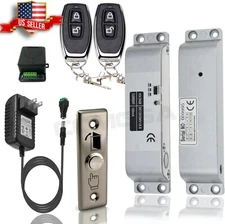 Door Access Control System kit, Door Drop Bolt Lock+2 Remote Controls Open Lock