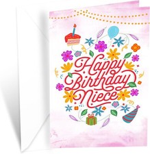Prime Greetings Niece Birthday Card, Made in America, Eco-Friendly,