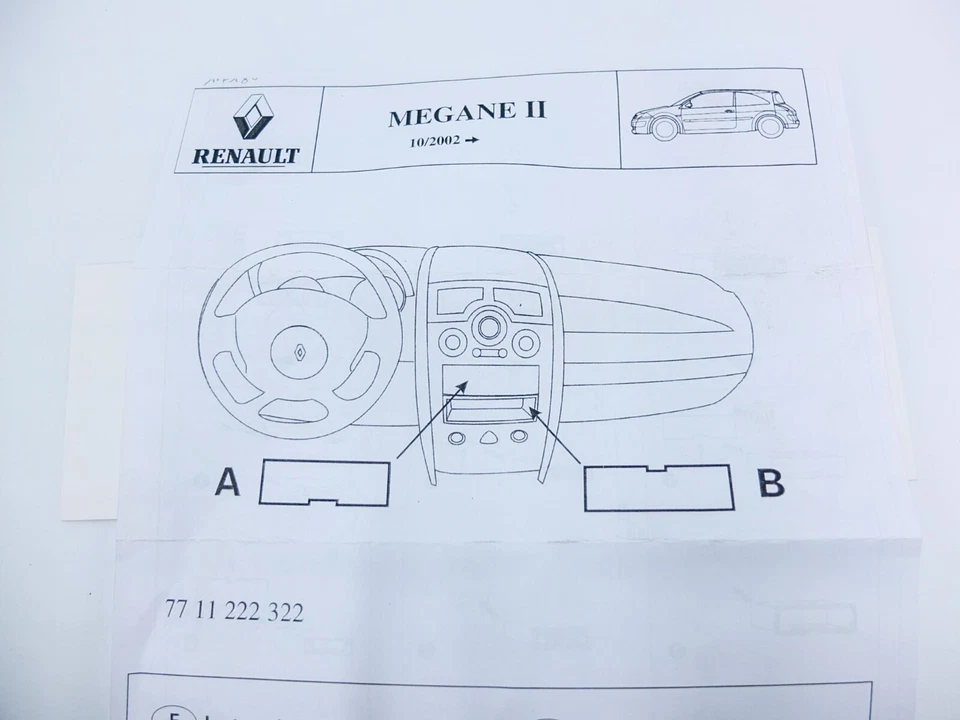 Frame Radio Mask Original Renault Megane Second Series 7711222322 - Image 3 of 4