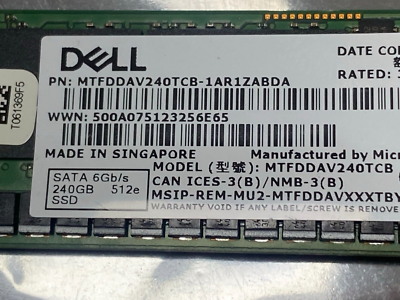 DELL Intel 240GB M.2 SATA SSD - MTFDDAV240TCB - 0TC2RP | eBay UK