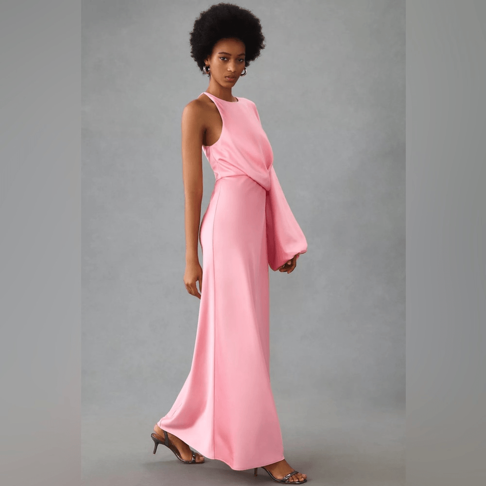 Anthropologie Significant Other One-Sleeve Column Maxi Dress Size