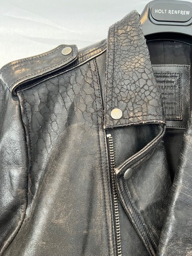 AllSaints - Vintage 'Raid' L Biker Jacket - Cracked Leather - Collector's Piece! - Picture 3 of 24