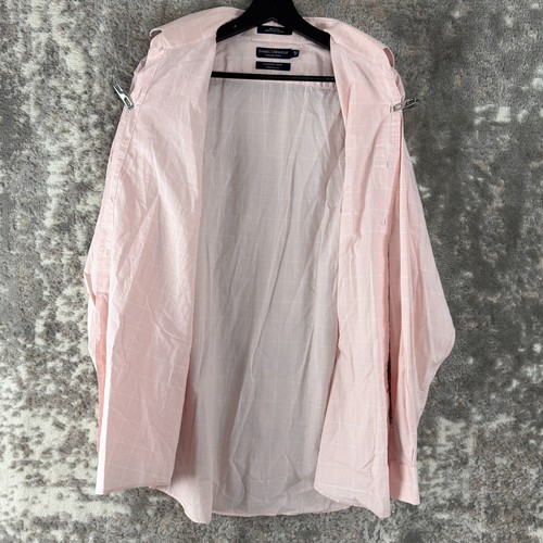 Daniel Cremieux Mens Size 16.5 35 Richard Shirt Tailored Fit Cotton Checker Pink - Picture 3 of 8