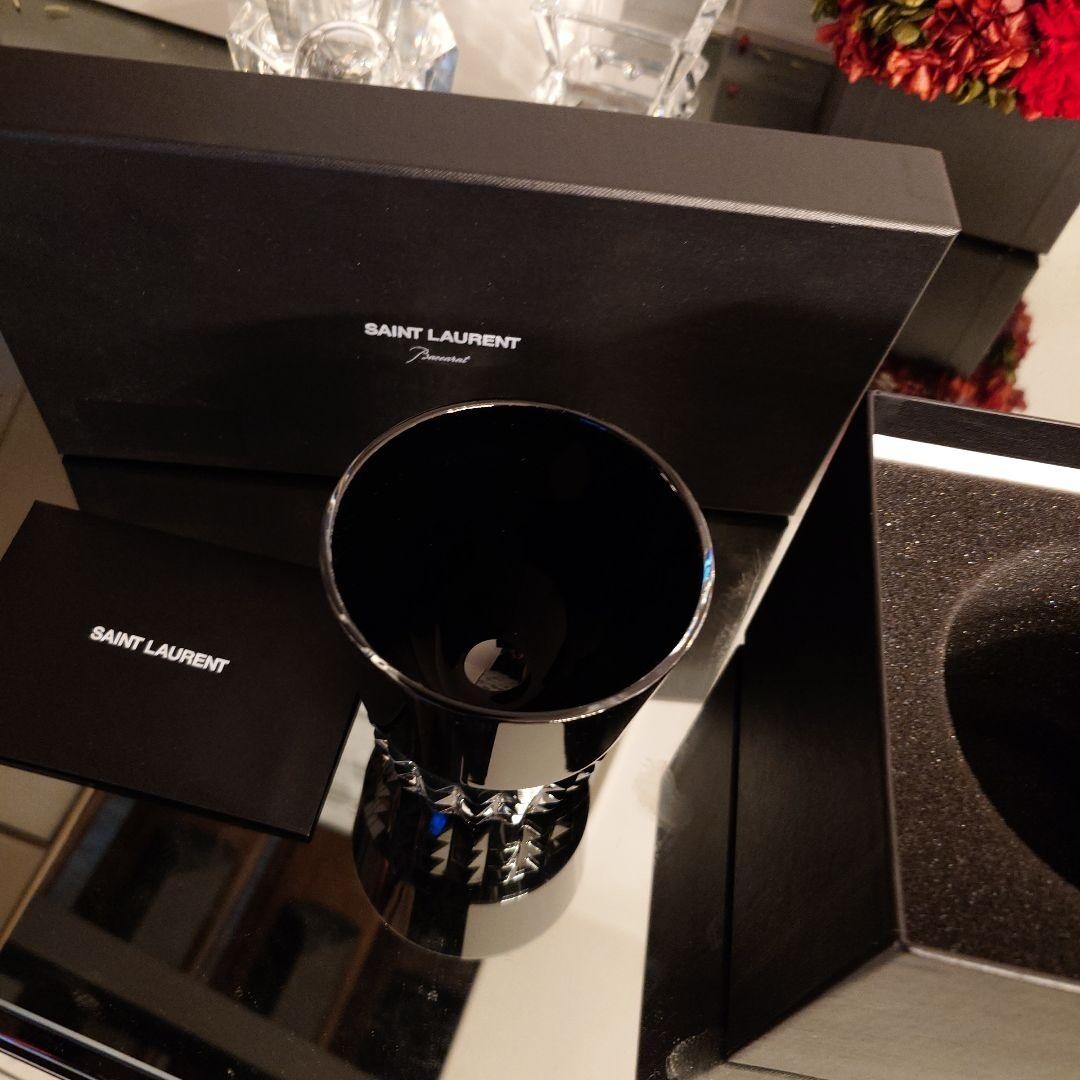 Saint Laurent x Baccarat Luxor glass, black crystal, 1 piece
