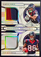 DAMEON PIERCE JOHN METCHIE 2022 National Treasures Dual Patch Silver RC 12/25
