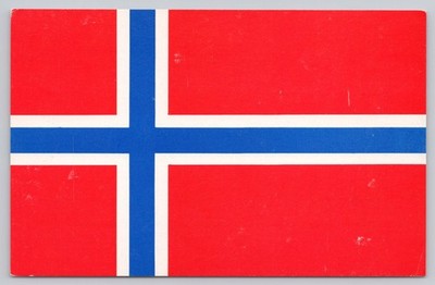 Norway Flag Postcard Anti-Whaling Protest c.1980s Oslo NRK Address Unposted