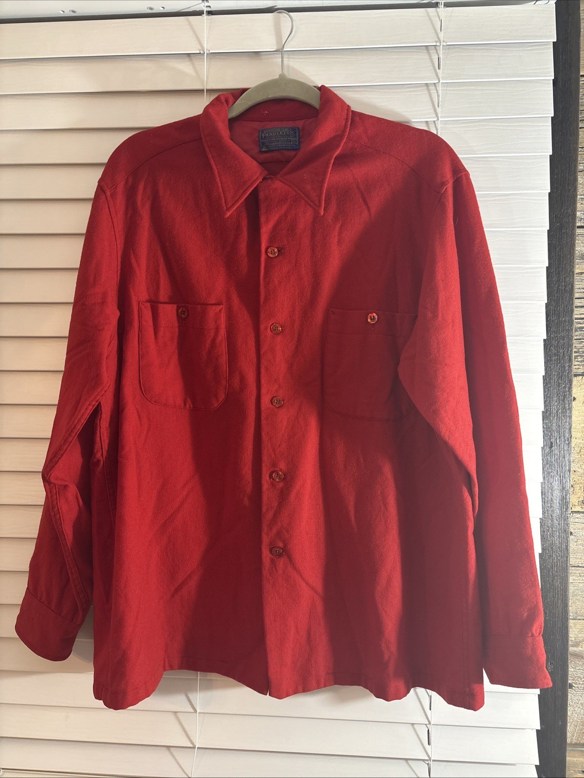 MEN'S PENDLETON 100% Virgin WOOL  loop button XL … - image 1