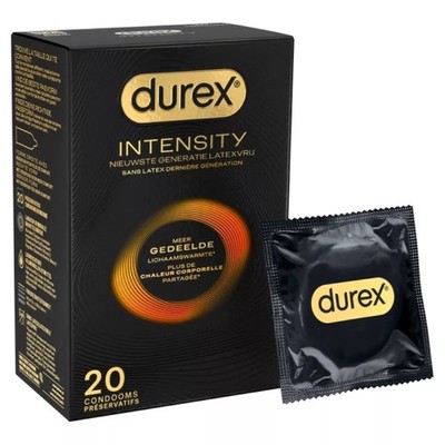 Durex Intensity Kondome 20 Stück, ultradünn, latexfrei, 56mm