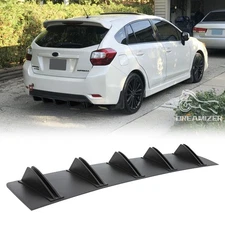 Rear Diffuser Shark Fins Bumper Lip Spoiler Splitter For Subaru Impreza WRX STI