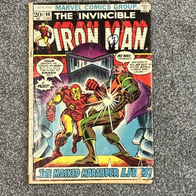 Marvel Comics Invincible Iron Man #60 1973 Bronze Age Masked Marauder