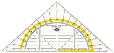 WEDO Geodreieck flexibel Hypotenuse 160 mm transparent