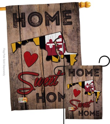 Maryland Home Sweet Garden House Flag Set Americana States American Territori...