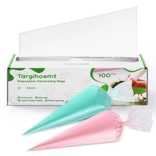 21 Inch Piping Bags, 100pcs Disposable Pastry Bags, Anti Burst Icing Bags for...