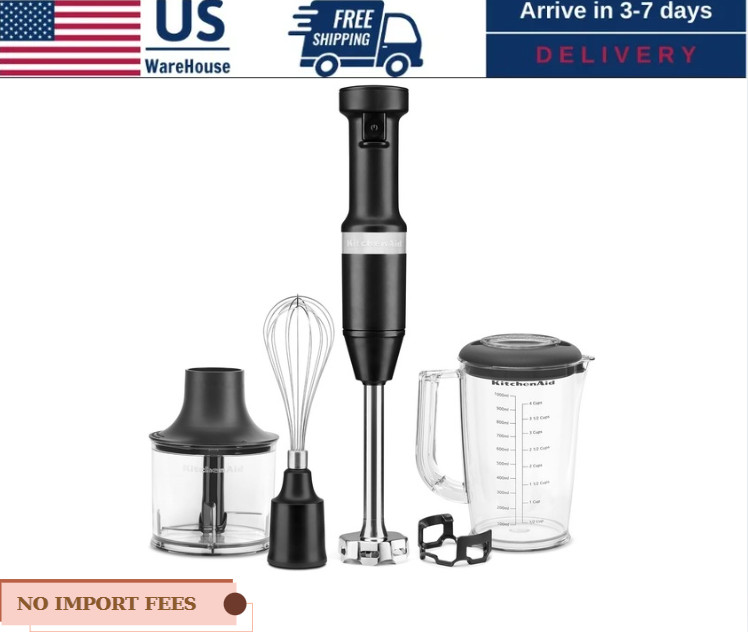 Variable Speed Corded Hand Blender with Accessories - Black Matte / KHBV83BM