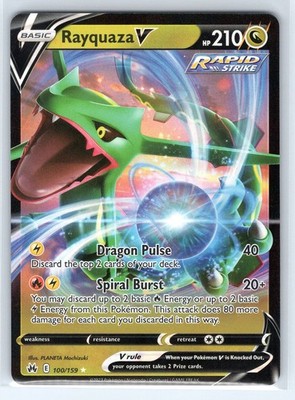Rayquaza V Ultra Rare SWSH: Crown Zenith 100/159 Holo NM
