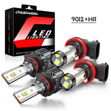 For Toyota C-HR/CHR/CH-R 2018 - 4x 6000K LED Headlight Bulbs Fog Light 9012+H11