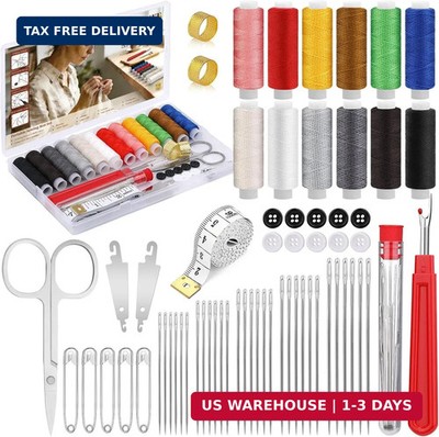 SHWAKK Sewing Kit for Adults, Stainless Steel Needles for Hand Sewing with Thimb