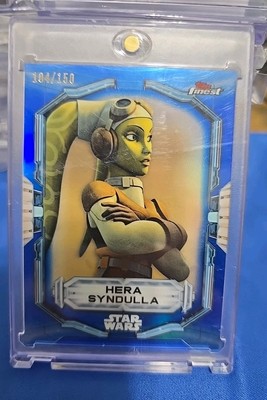 Hera Syndulla Blue Refractor Star Wars Topps Finest 2022 #48 Gem /150