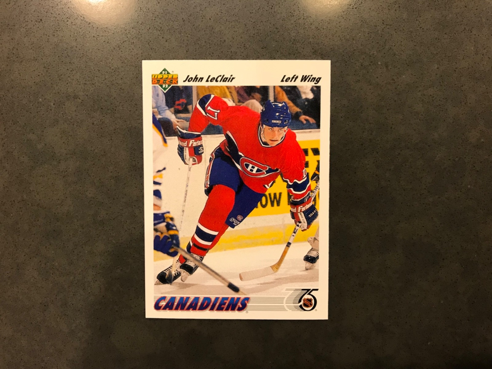 1991-92 Upper Deck Hockey - John LeClair #345 Rookie Card RC Canadiens