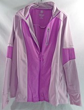 FullBeauty SPORT Zip-Up Jacket Sz 14 / 16 Thumb Hole 3 Pocket Fuchsia and Pink