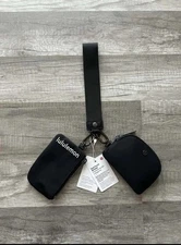 NWT Lululemon Dual Pouch Wristlet Black