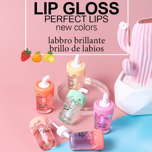 Mujeres Niñas 1 Pieza Cuidado Labial Fruta Aroma Aceite Labial Lindo Diseño Taza Jugo Brillo Labial - Imagen 5 de 21