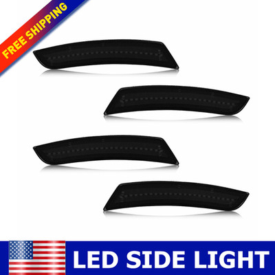 For 2016-2023 Chevy Camaro SS LT LS ZL1 RS 4PCS Smoke RGB LED Side Marker Lights