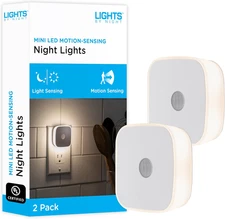 LED Motion Sensor Night Light, Plug-In, 25 Ft. Motion Detection Range, Compact, 